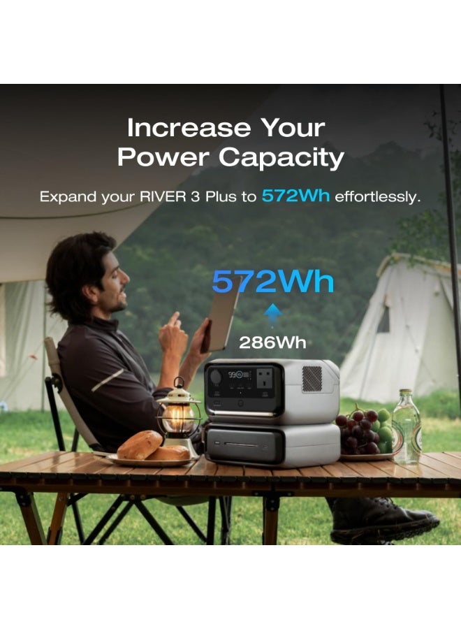 EcoFlow RIVER 3 Max (RIVER 3 Plus&EB300) Portable Power Station – 572Wh LFP Battery, 1200W Output, - Image 2